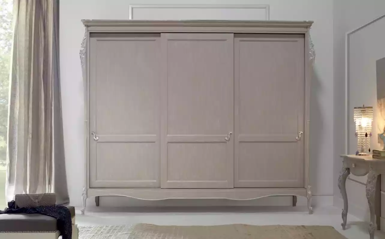 Schlafzimmer Design Möbel Kleiderschrank Luxus Holz Grau Schränke Neu
