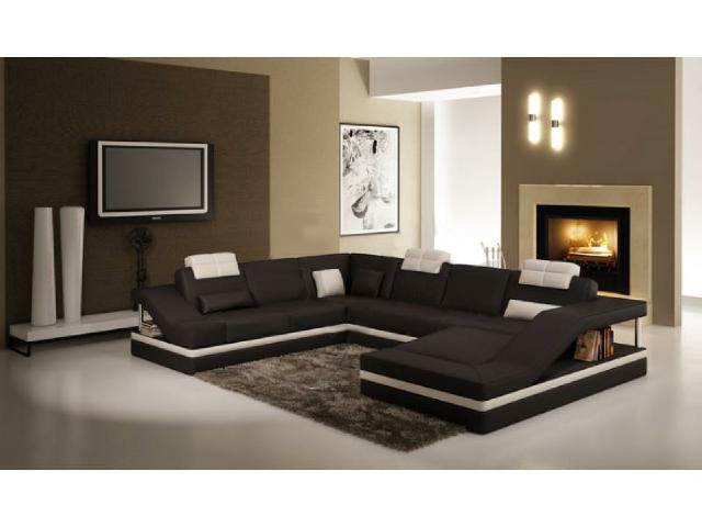 Wohnlandschaft Ecksofa Ledersofa Sofa mit USB,Polster Sitz Eck Garnitur Neu 2723
