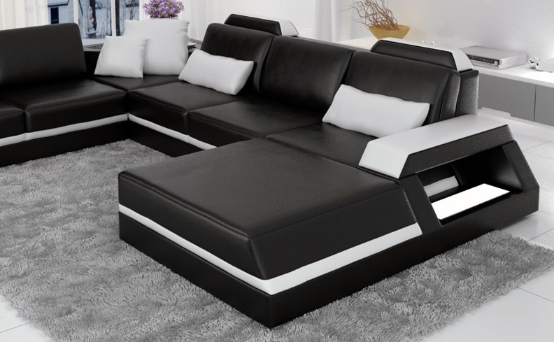 Sofa Couch Polster Designer Sofa U Wohnlandschaft Ledersofa Couchen Sofas Textil