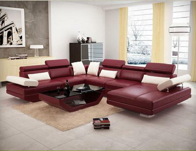 Wohnlandschaft Polster Ecke Eck Sofa Couch Garnitur Landschaft Leder AlfredA