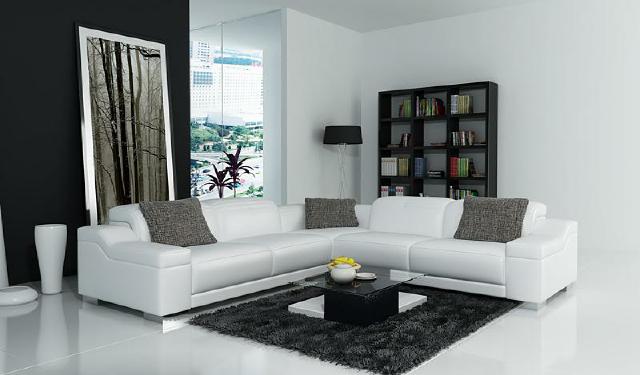 Wohnlandschaft Polster Ecke Eck Sofa Sitz Couch Garnitur Landschaft Leder 2711D