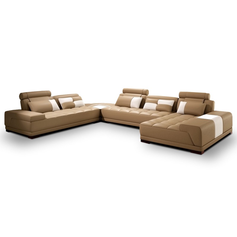 Sofa mit USB,Couch Polster Garnitur XXL Big Eck SofasWohnlandschaft Ecksofa Neu