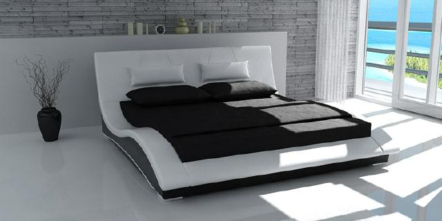 Wasserbett Bett Betten Komplett Lederbett Polsterbett mit Matratze Neu SWING