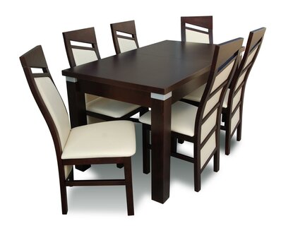 Essgarnitur Esstisch 6 x Stuhl Set Set Garnitur Tisch Lehnstuhl Essgruppe 7tlg.