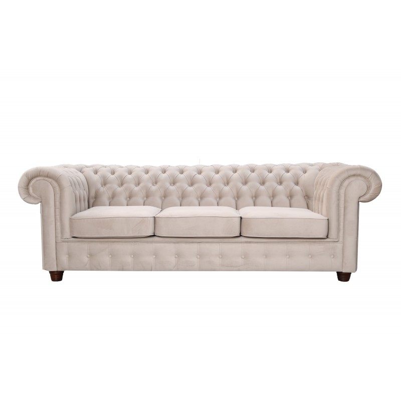 -ChesterfieldSofagarnitur Sofa 3+1 Mello mit Bettfunktion Couch Polster Sofa Neu