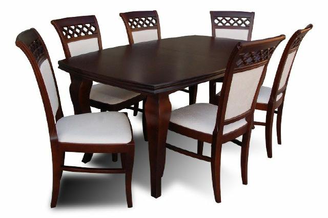 Esstisch + 6 Stühle Esszimmer Set Essgruppe Klassischer Tisch Tische Neu Z33