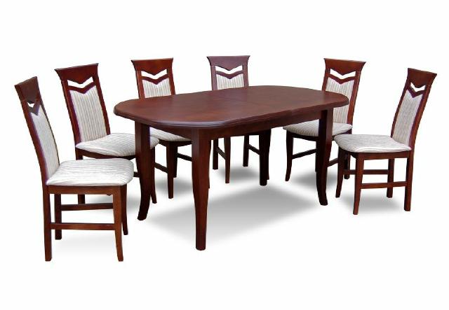 Esstisch + 6 Stühle Esszimmer Set Essgruppe Klassischer Tisch Tische Z19
