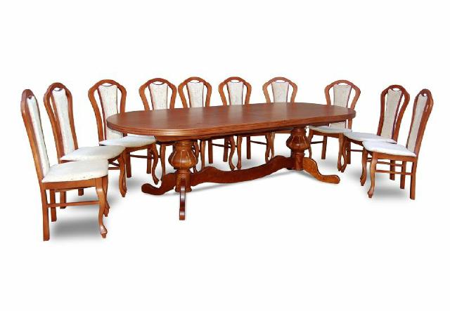 Esstisch + 10 Stühle Esszimmer Set Essgruppe Klassischer Tisch Tische Neu Z17