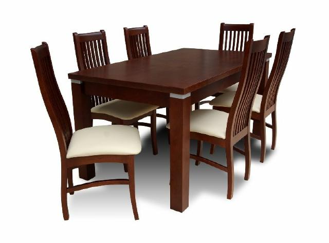 Esstisch + 6 Stühle Esszimmer Set Essgruppe Klassischer Tisch Tische Z08