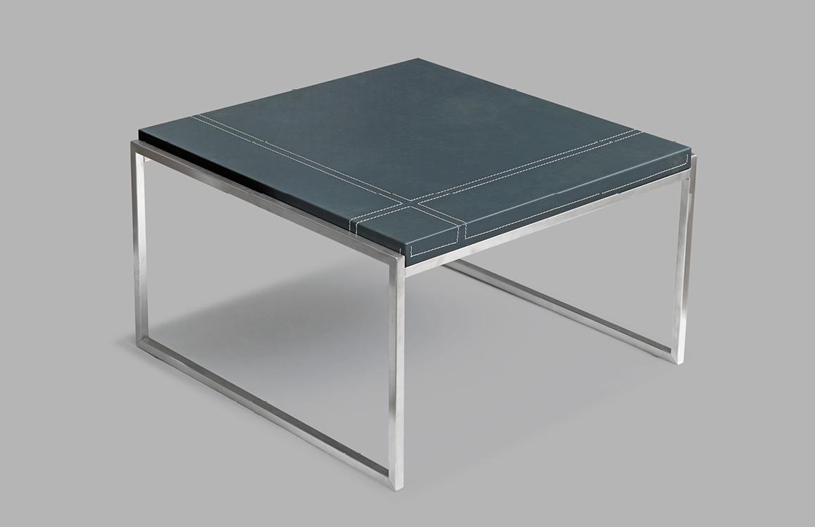 Design Modern Couchtisch Beistelltisch Sofa Wohnzimmer Tisch Leder Design 60x60