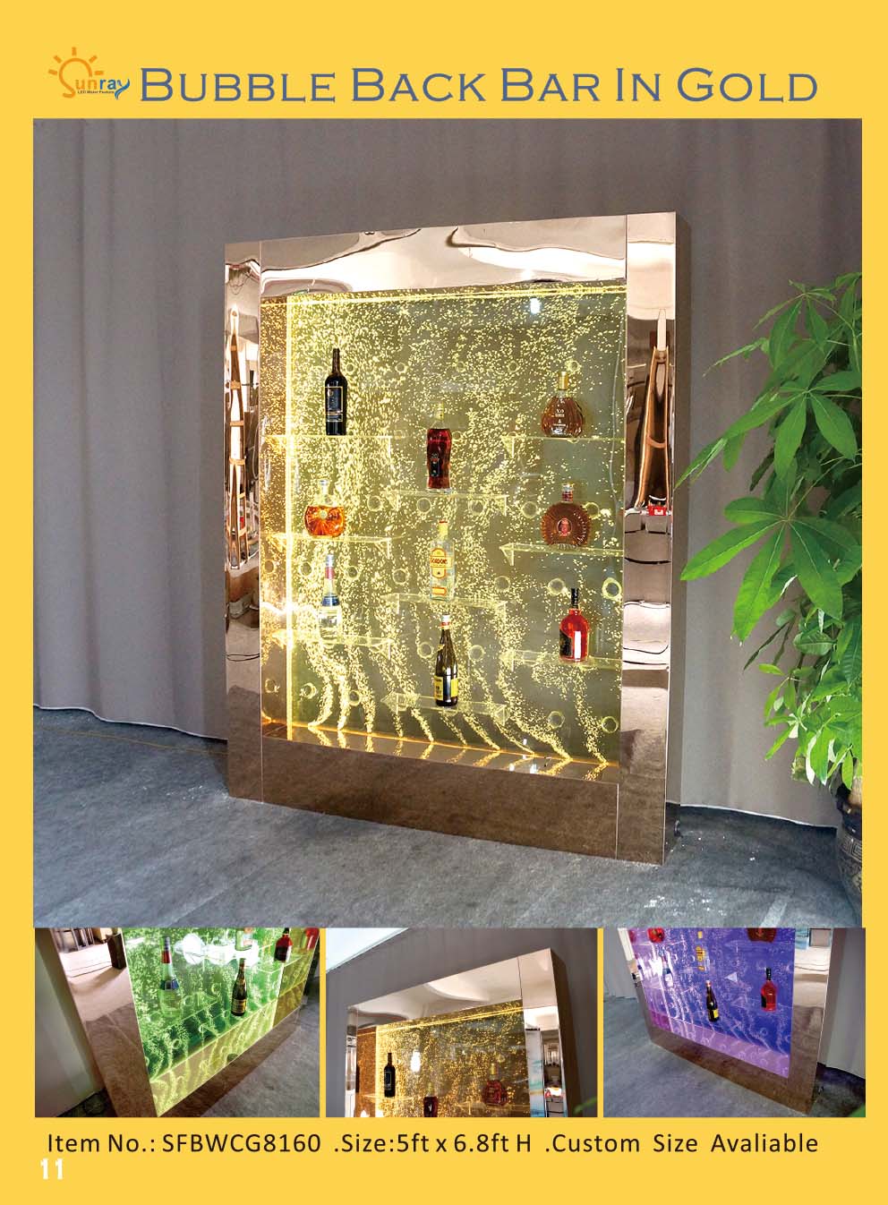 Led Wasser Wand Bar Regal Säule Wassersäulen Theke Regale Designer Beleuchtet