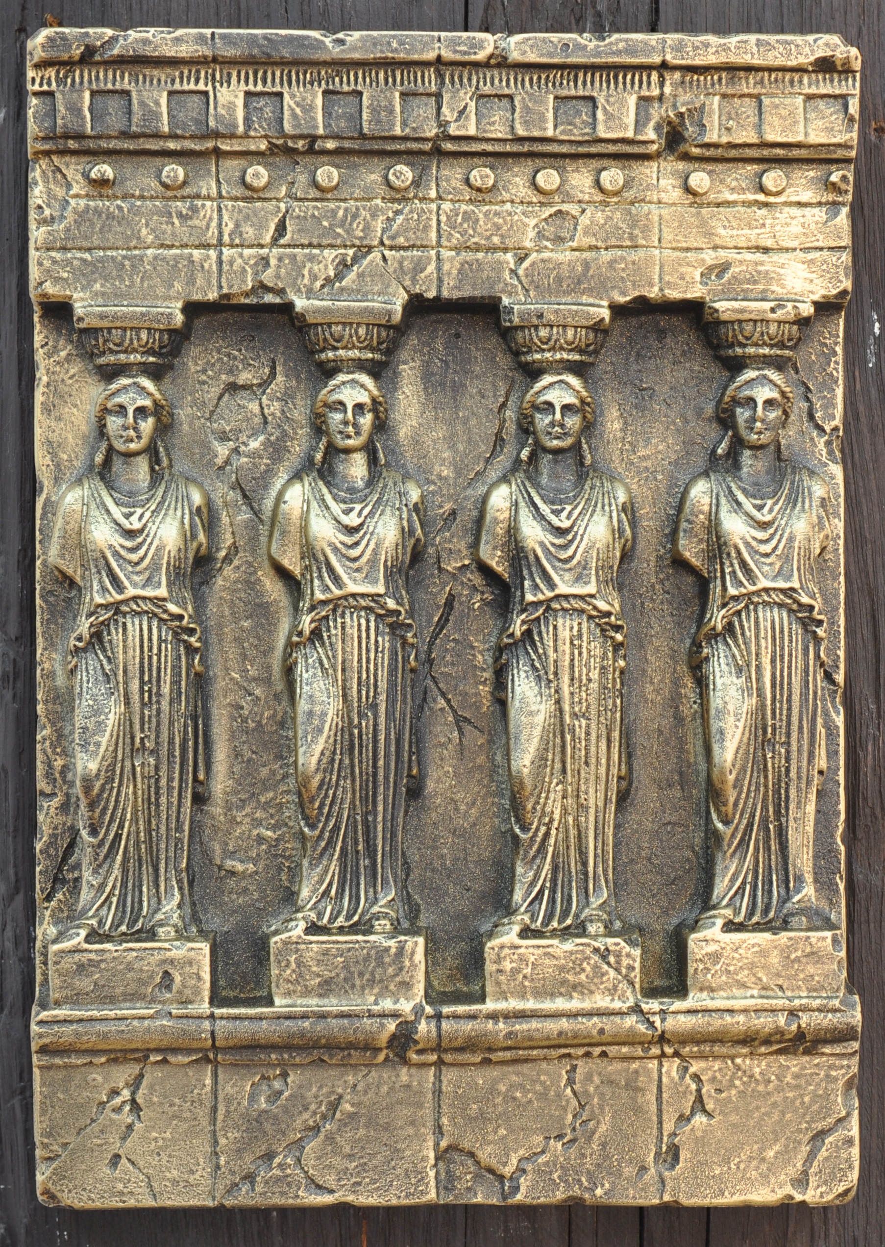 quadriga Wandrelief Antik Stil Relief Wand Gemälde Antike Handarbeit Gott Bild