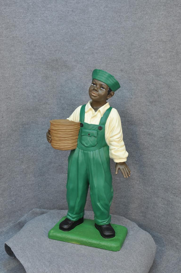 Dunkel Häutiger Junge Skulptur Figur Skulpturen Figuren Statue Stil 1920er