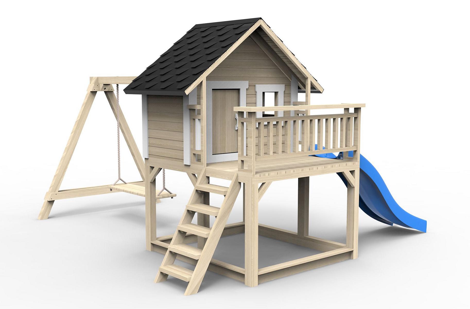Spielplatz Baumhaus Rutsche Kinder Hütte Spielturm Holzhaus Kinder Holz