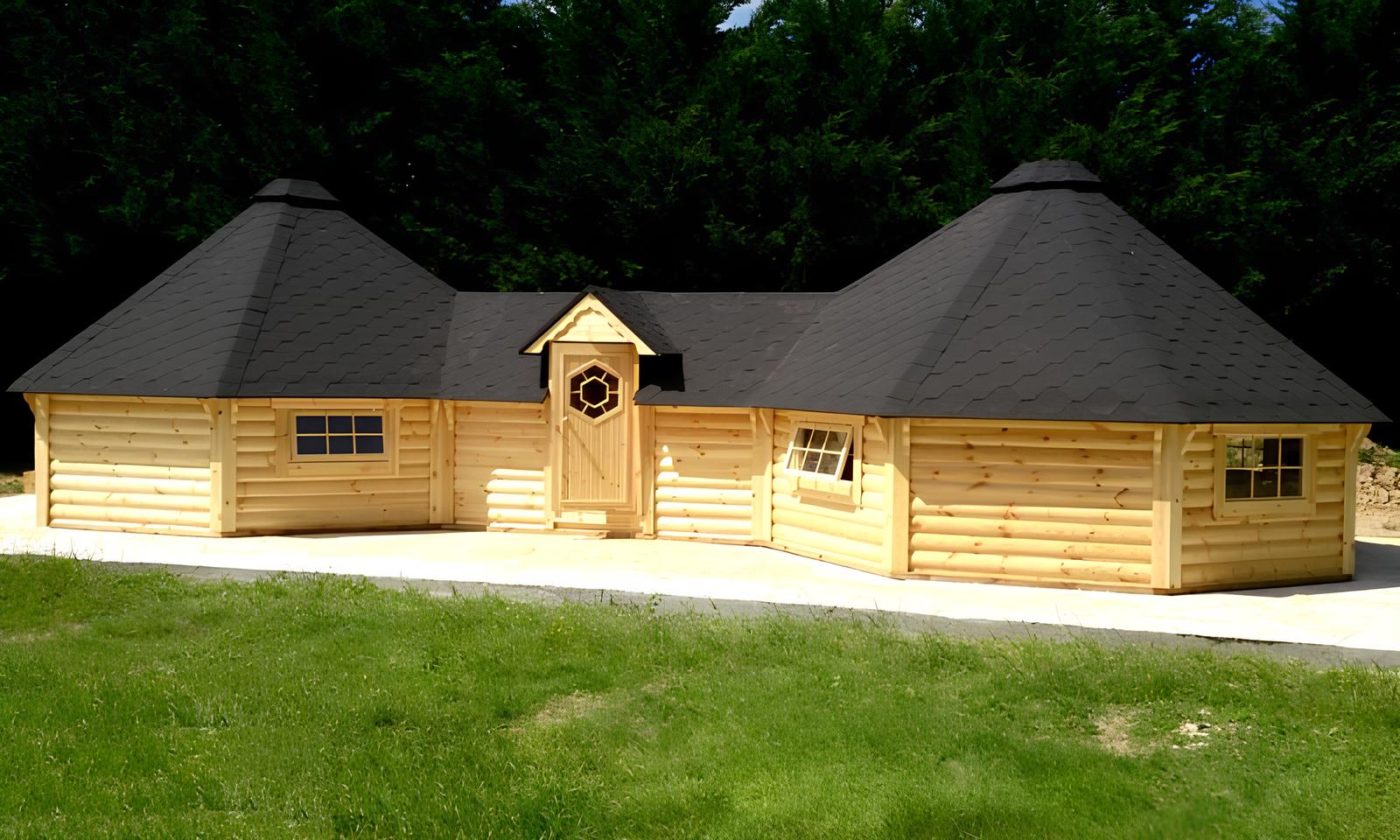 Hütte Berghütten Sauna Grillkota 39m² Holzhaus Garten Laube Kota Grills