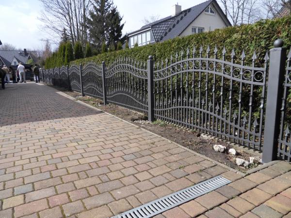 Aussen Garten Barock Rokoko Zaun Klassisch Geländer Zaun Schmiedeeisen 1lfm 201