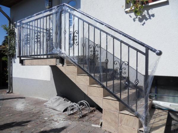 Klassische Geländer Handgefertigte Balkon Treppen Schmiedezaun Zaun 1lfm #346