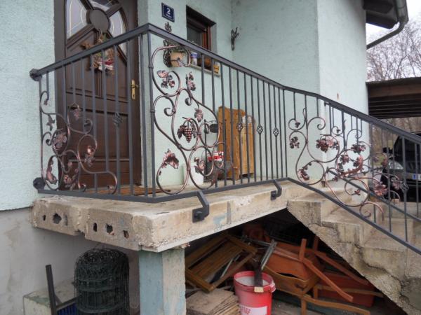 Klassische Geländer Handgefertigte Balkon Treppen Schmiedezaun Zaun 1lfm #336