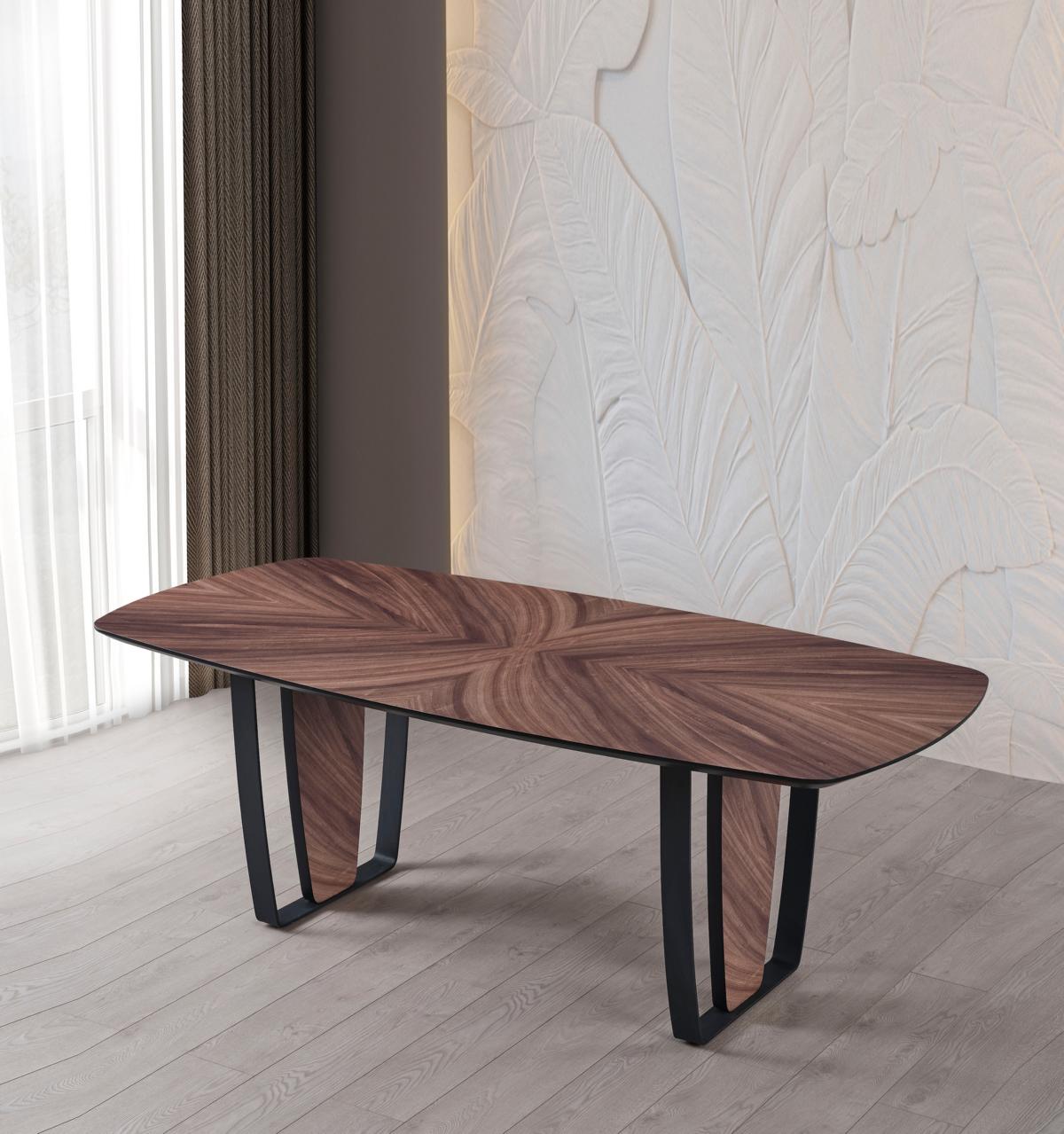 Luxus Esszimmertisch Esstisch Küchentisch Esszimmer Holz Schwarz Tisch