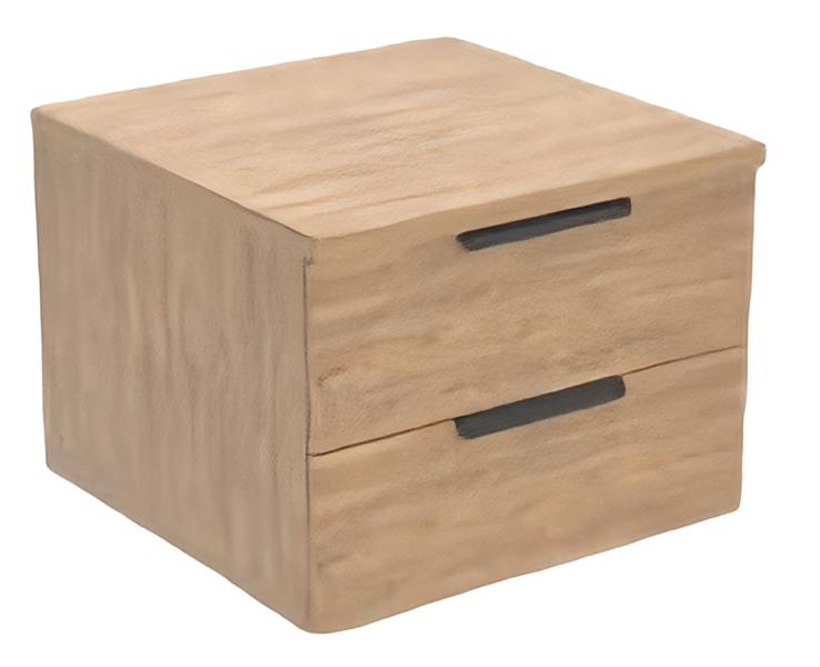 Wandschrank Wandregal mit 2 Schubladen Wandschublade Hängeschrank Beige
