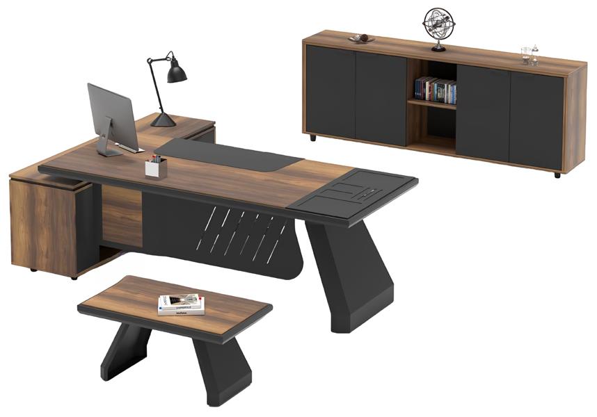 Arbeitstisch Tisch Sideboard Büro Einrichtung Schreibtisch 3tlg. Set Möbel