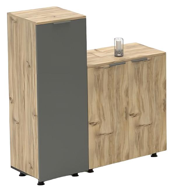 Arbeitszimmer Aktenschrank Schrank Doppelt Hochschrank Holz Kommode