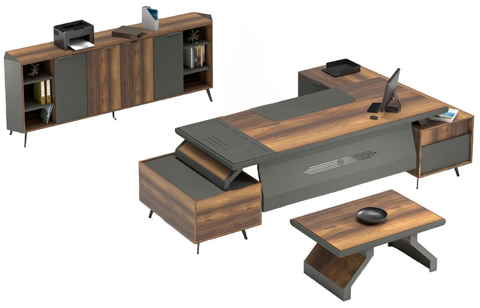 Arbeitstisch Schreibtisch Tisch Sideboard Büro Einrichtung 3tlg. Set Möbel