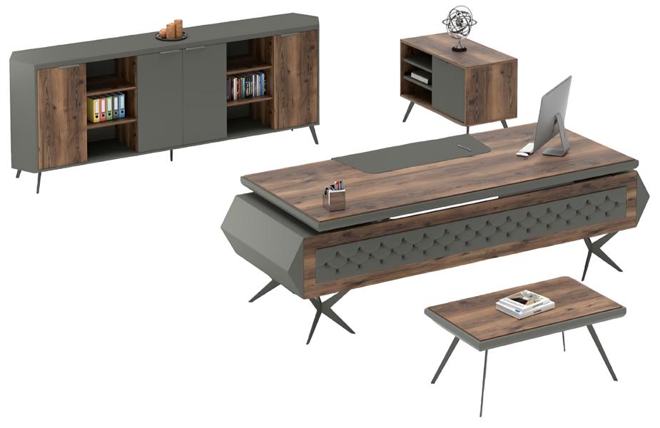 Arbeitstisch Schreibtisch Tisch Sideboard Büro Einrichtung 4tlg. Set Möbel