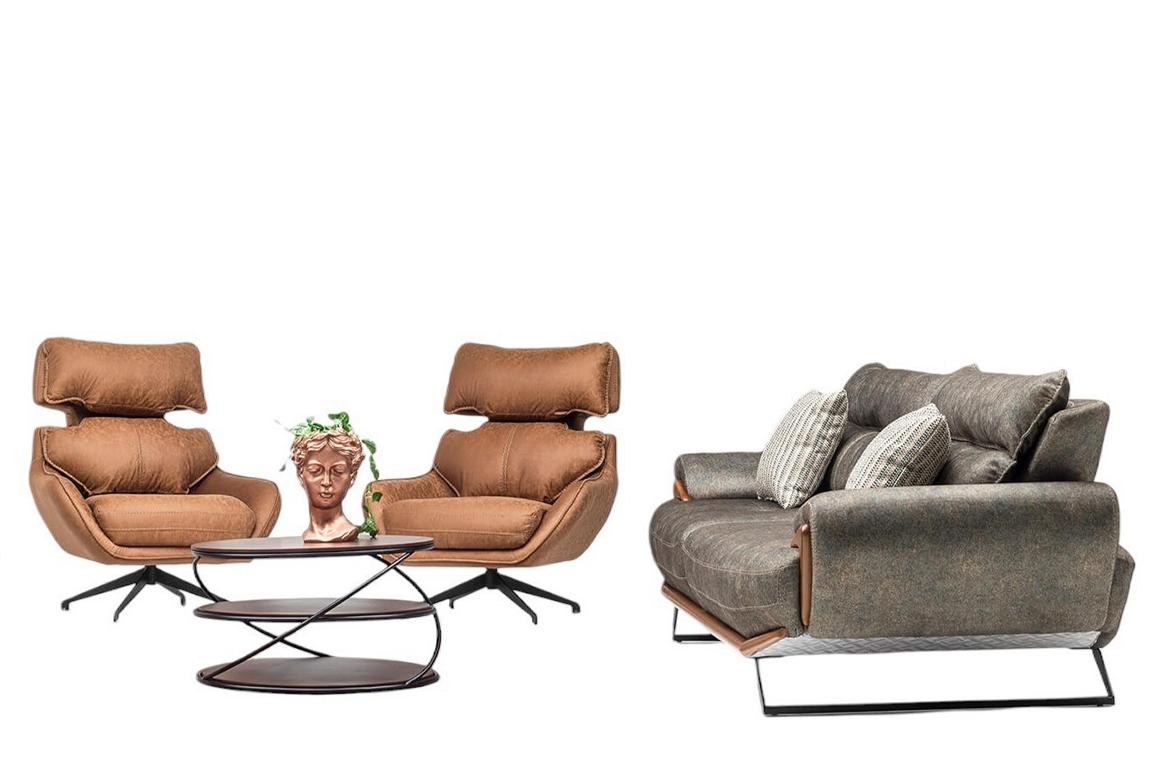 Sofaset Sofa-Set Sitzgruppe Couchgarnitur Polsterset Lounge Sofagarnitur 3+1+1