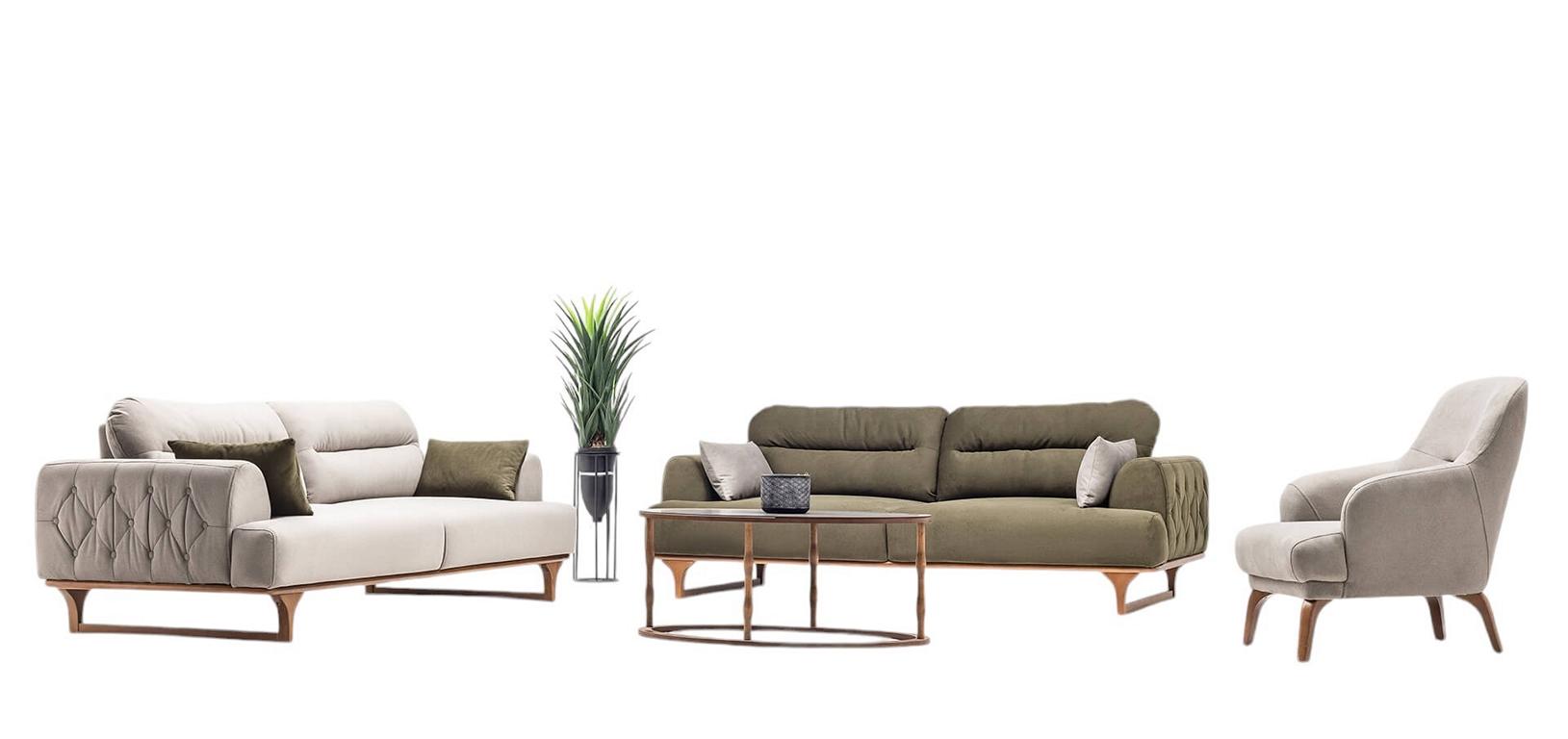 Sofa Set Wohnzimmergarnitur Garnitur Polstergruppe Couch Sofagarnitur 3+3
