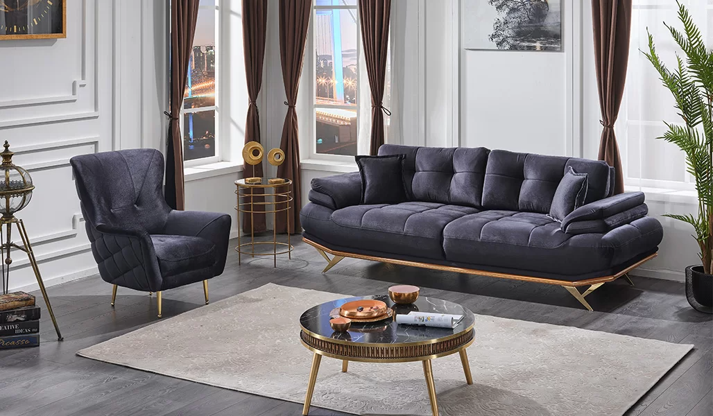 Sofas Set 2tlg Luxuriöse Wohnzimmer Set 3+1 Sitzer Luxus Polstermöbel