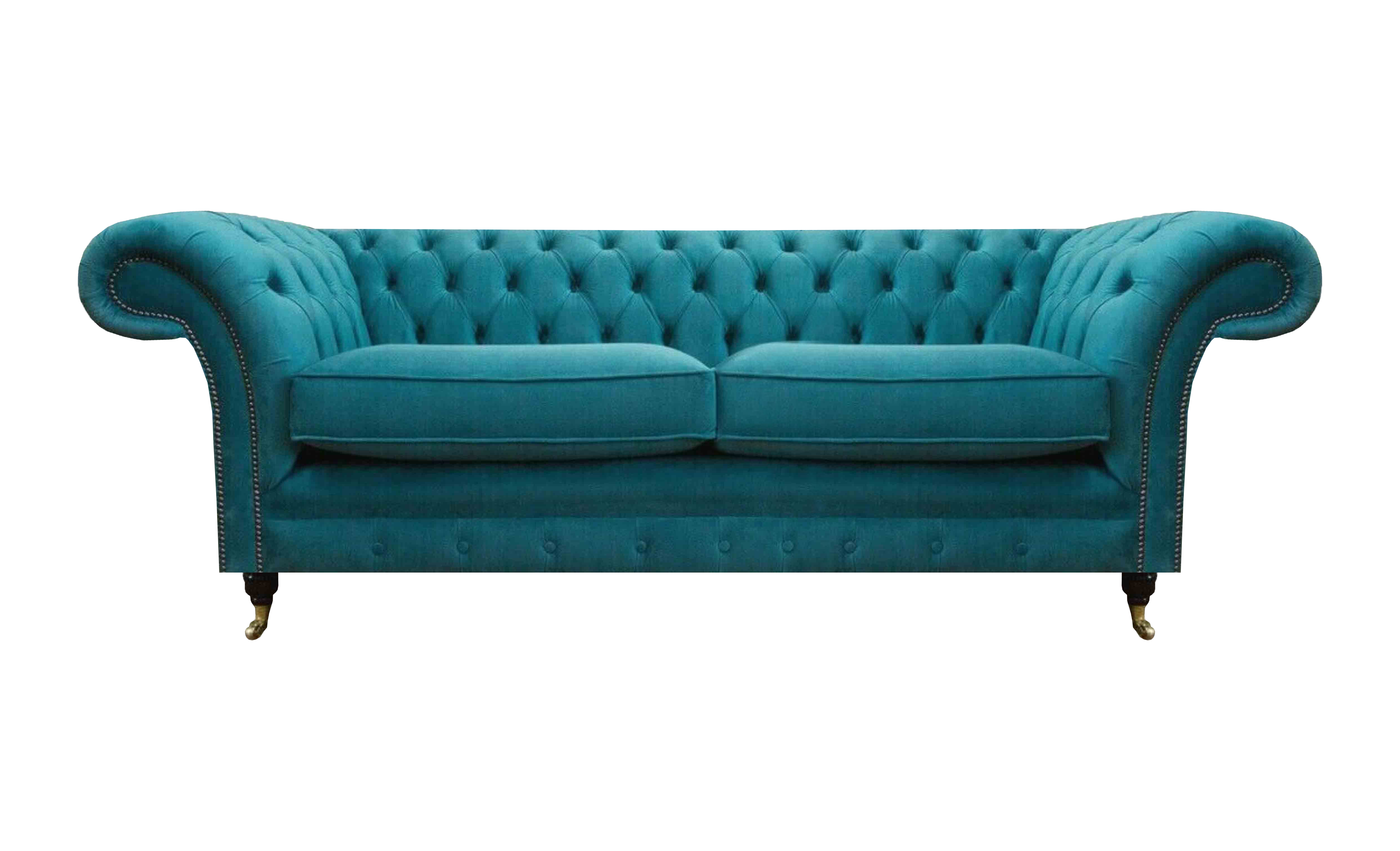 Polstermöbel Blau Zweisitzer Sofa Couch Textilsofa Luxuriöse Modern Design