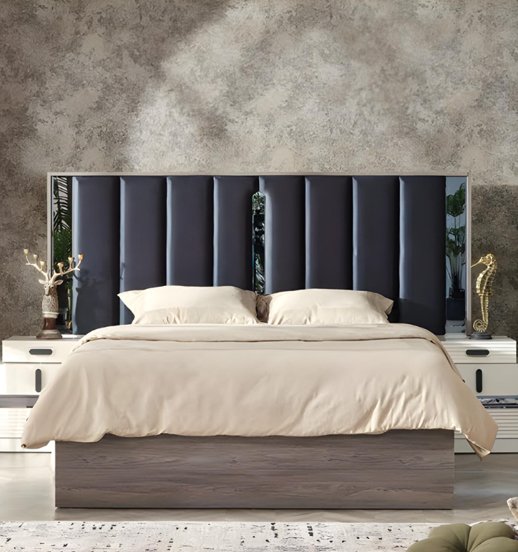 Design Model Bett Luxus Schlafzimmer Betten Designer Modern Grau