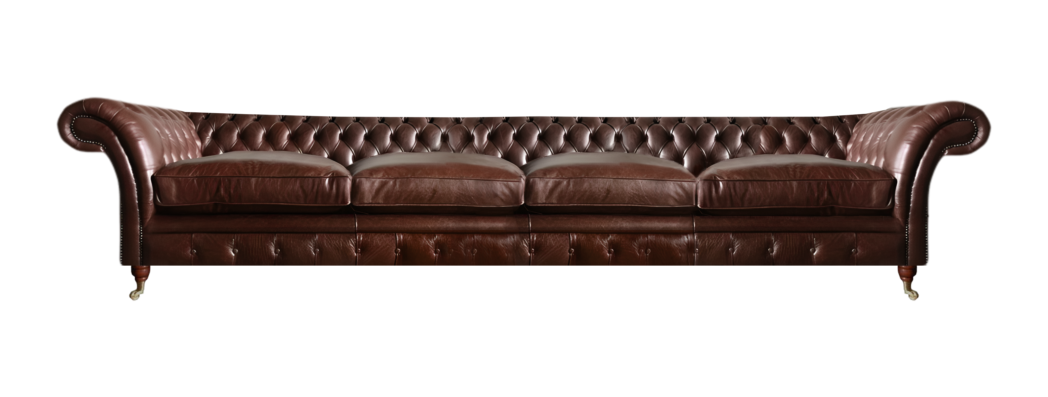 Wohnzimmer Design Möbel Braun Big Sofa Viersitzer Couch Chesterfield