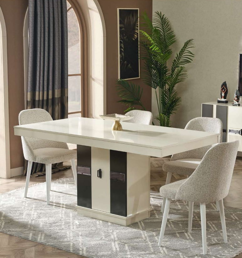 Komplett Esszimmer Set 7tlg Luxus Stühle Design Möbel Esstisch Holzmöbel