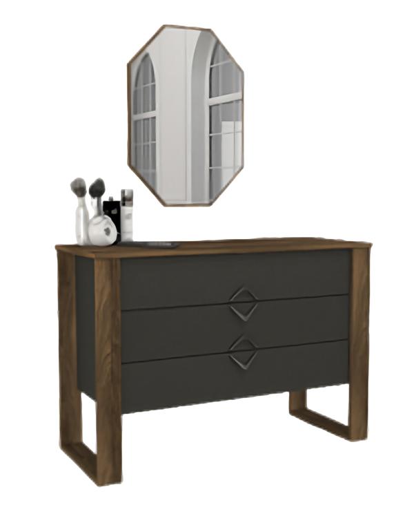 Kommode Anrichte Highboard Buffet Sideboard Kommoden Spiegel Schrankkommode 2tlg