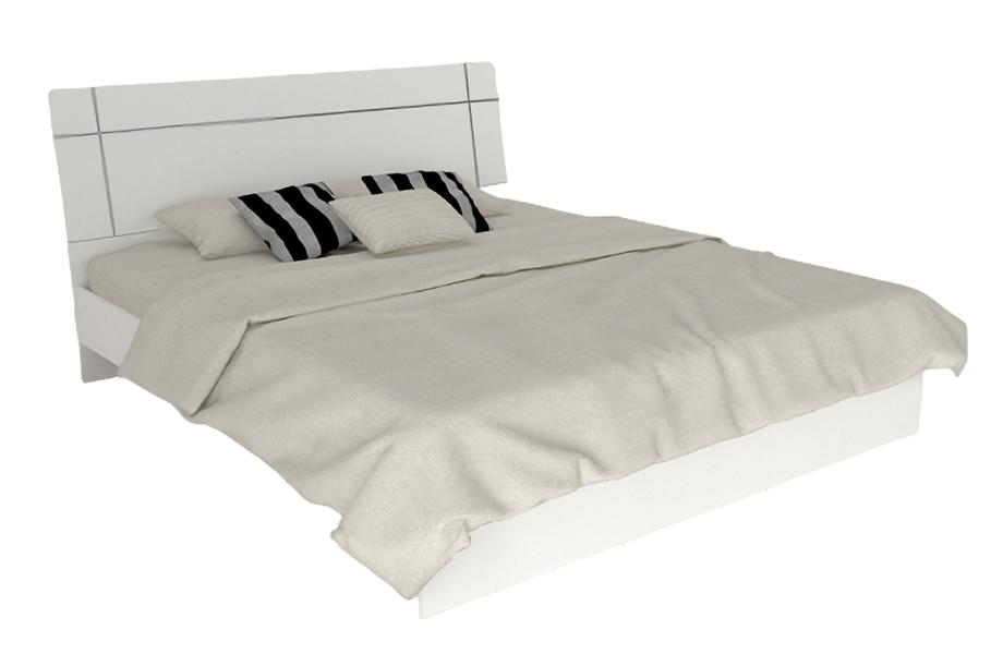 Bett Schlafzimmer Doppelbett 160сm Matratze weiß moderner Stil Holz