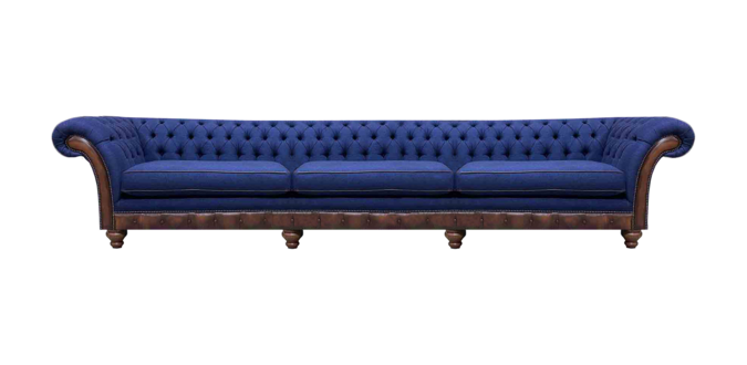 Chesterfield Luxuriöses Dreisitzer Sofa Moderne Couch Stoffsofas Möbel
