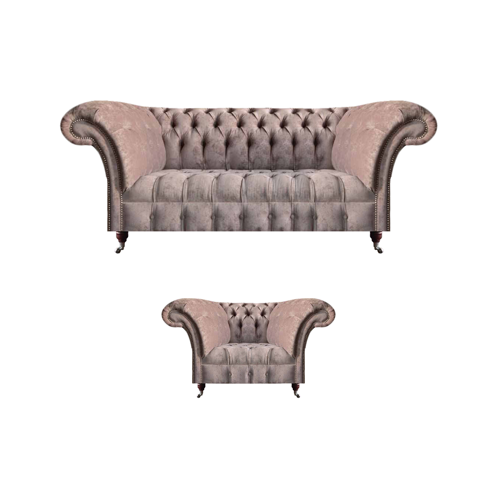Polstermöbel Grau Komplett Sessel Sofa Dreisitzer Couch Sofagarnitur Textil