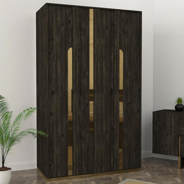 Kleiderschrank Schlafzimmer Moderne Möbel Schwarz Holz Luxus Design