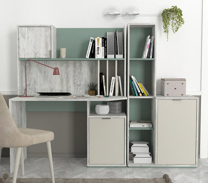 Jugendzimmer Set Schreibtisch Bücherregal Kinderzimmer Komplett Moderne 2tlg