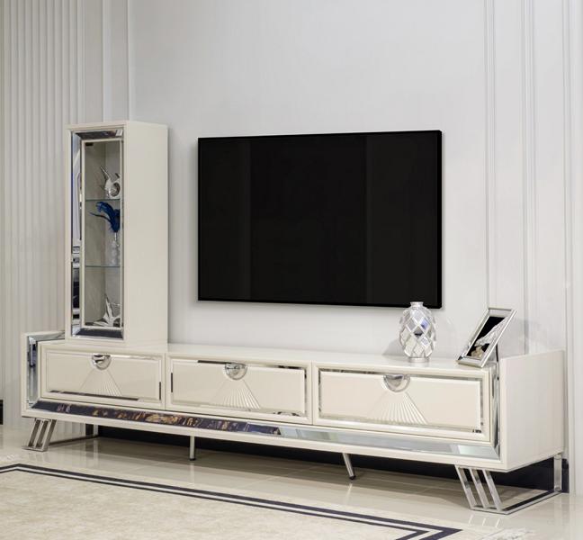 TV-Ständer Wohnwand Luxus Schlafzimmer Moderne Möbel Holz Wandregal