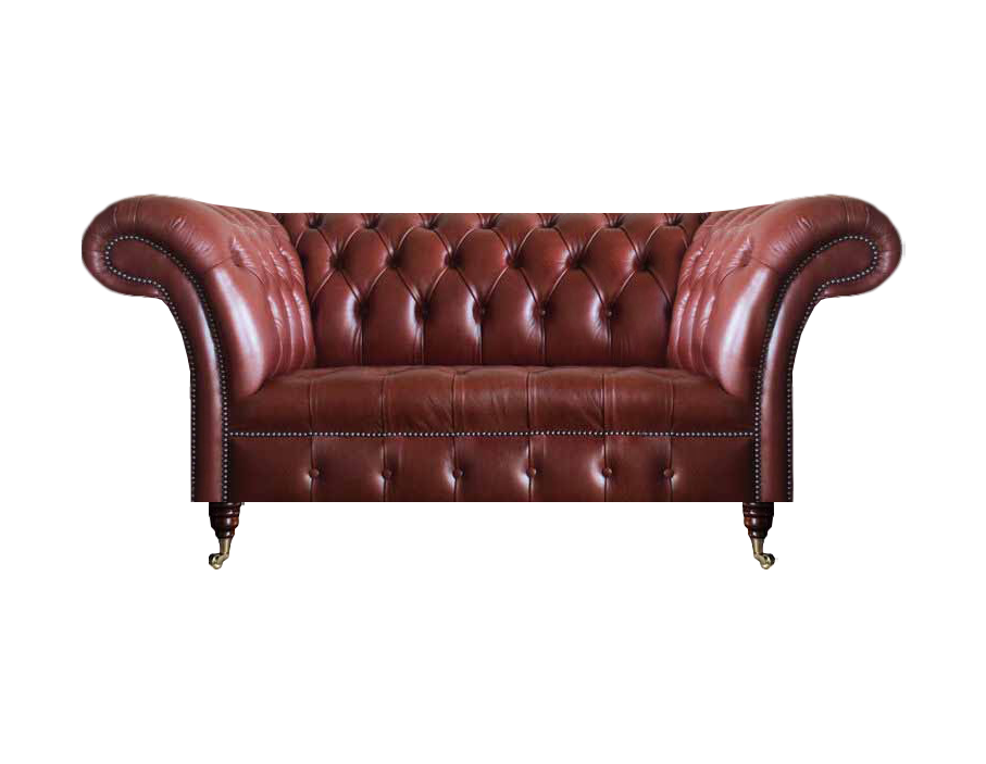 Leder Braun Polstermöbel Moderne Zweisitzer Sofa Couch Polstermöbel