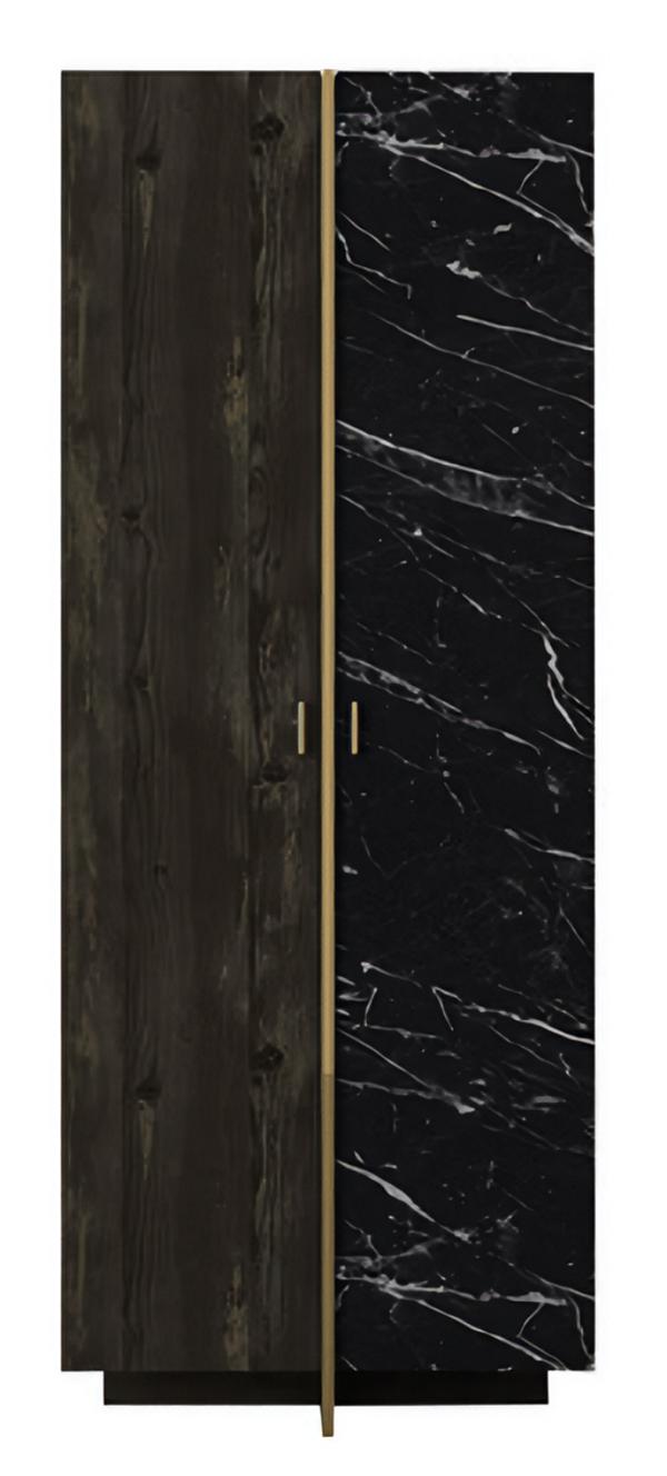 Kleiderschrank Schrank Wandschrank Garderobe Schlafzimmer Modern Braun 82cm