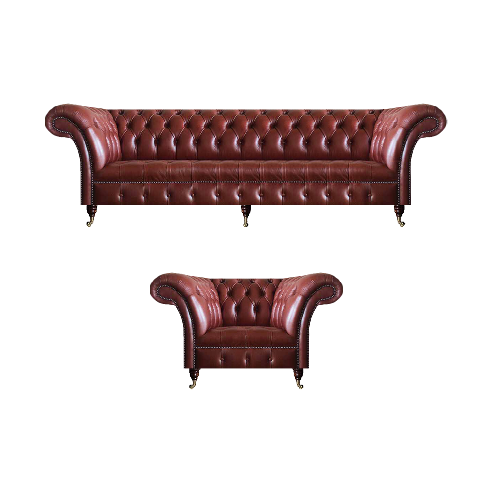 Wohnzimmer Sofas Set 2tlg Garnitur 3+1 Sitzer Polstermöbel Braun Couchen