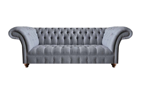 Modern Grau Sofa Dreisitzer Couch Polstermöbel Wohnzimmer Chesterfield