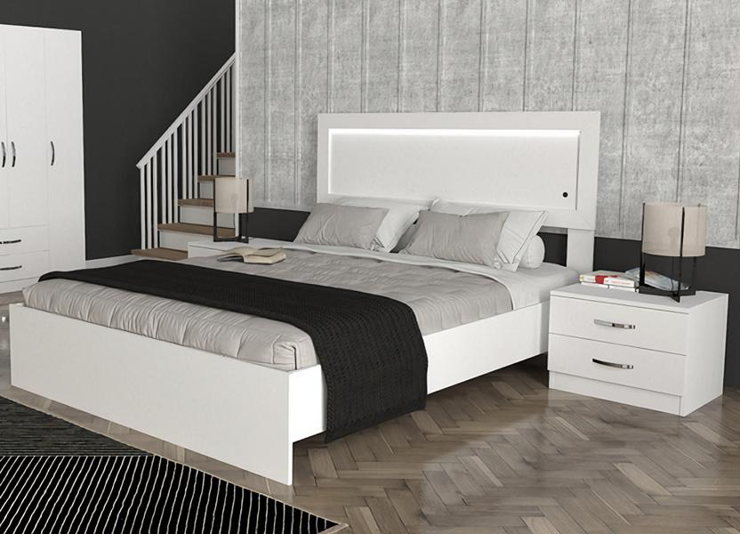 Luxus Bett Schlafzimmer Betten Möbel 2x Nachttische Set Einrichtung Braun 3tlg.