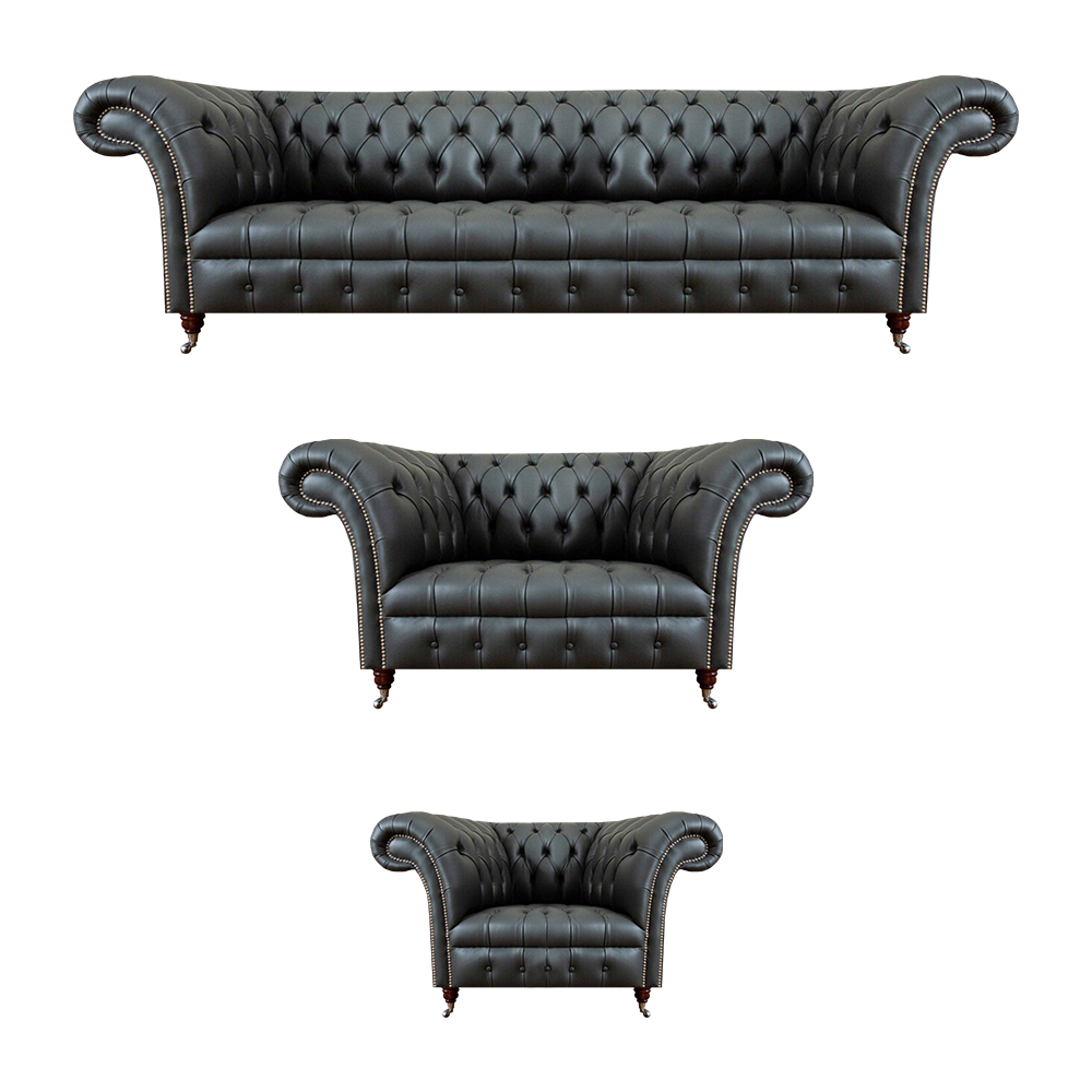 Leder Sofa Couch Polster Garnitur Sofagarnitur 3tlg Luxuriöse Wohnzimmer