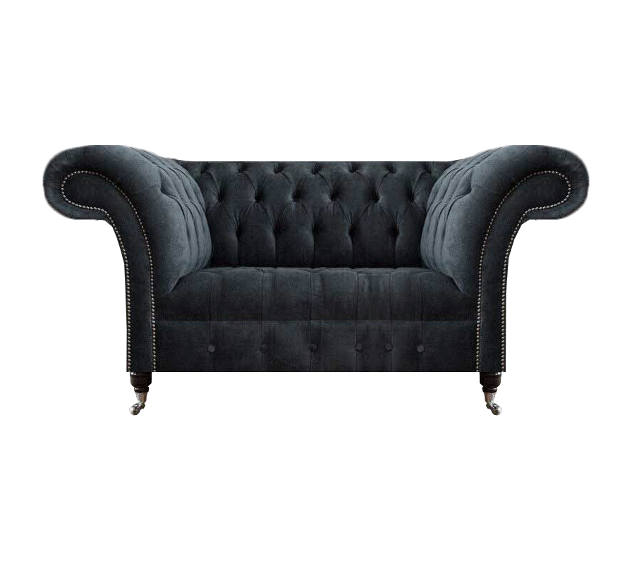 Wohnzimmer Grau Zweisitzer Sofa Couch Luxuriöse Textil Polstermöbel