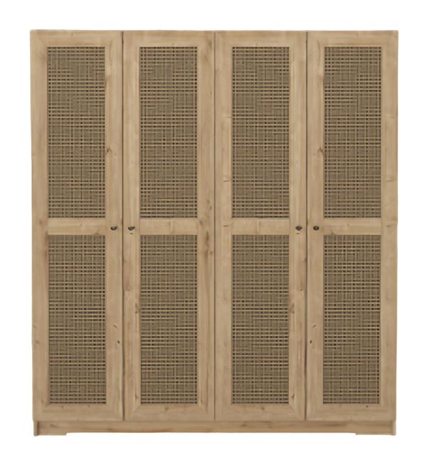 Schlafzimmer Kleiderschrank Moderne Möbel Braun Holz Luxus Design 180cm